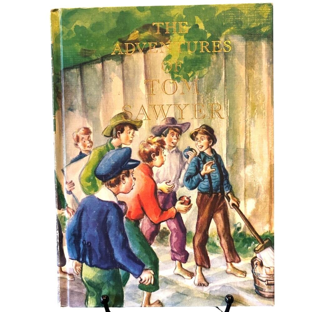 Vintage 1988 Printing, Adventures of Tom Sawyer Book, by Mark Twain, Hardcover